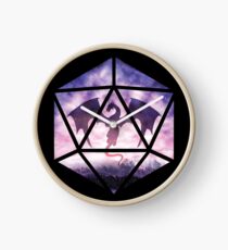 Purple Sky Dragon D20 Clock