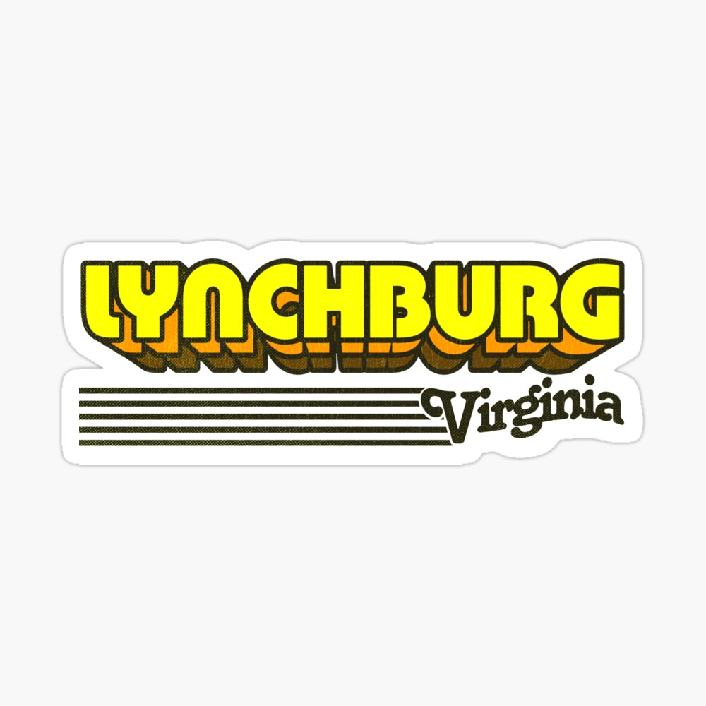 Lynchburg, Virginia | Retro Stripes Sticker