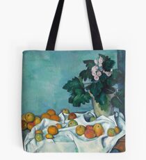 Stillleben mit Äpfeln und einem Topf mit Primeln Paul Cezanne 1890 Tote Bag