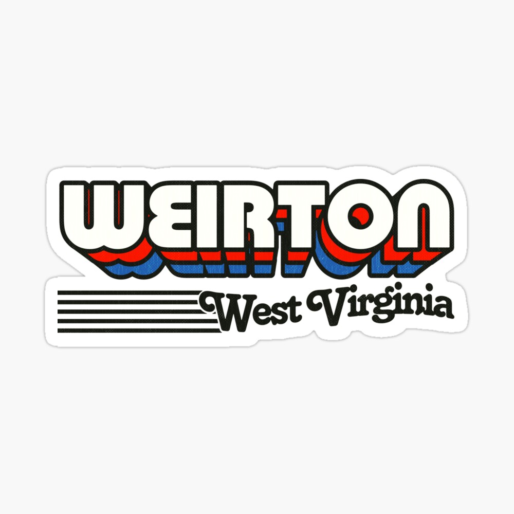 Weirton, West Virginia | Retro Stripes Sticker