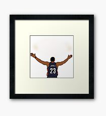 Lebron James Chalk Toss Framed Print