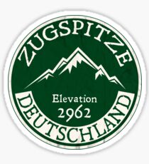Ski ZUGSPITZE Deutschland Skiing Mountain Germany Garmisch-Partenkirchen Sticker