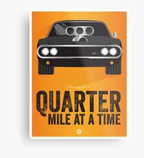Cinema Obscura Series - The Fast & the Furious - Quarter Mile Metal Print