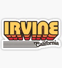 Irvine, California | Retro Stripes Sticker