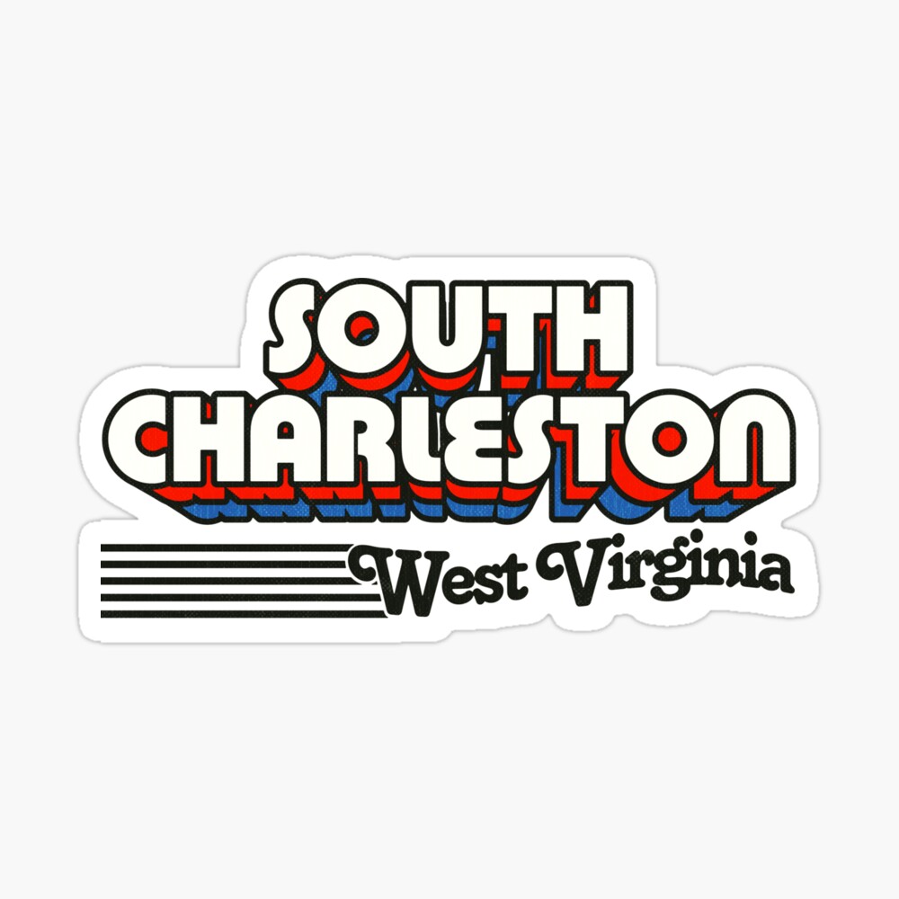 South Charleston, West Virginia | Retro Stripes Sticker