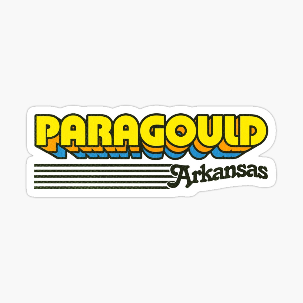 Paragould, Arkansas | Retro Stripes Sticker