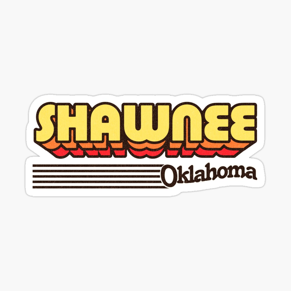 Shawnee, Oklahoma | Retro Stripes Sticker
