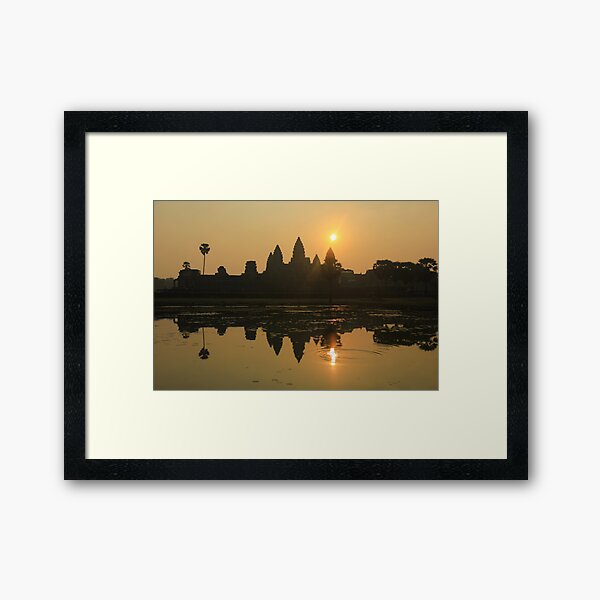 Angkor Wat Temple sunrise Framed Art Print