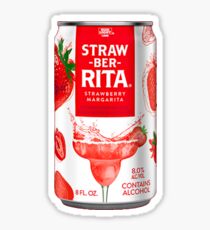 Straw-ber-rita Sticker
