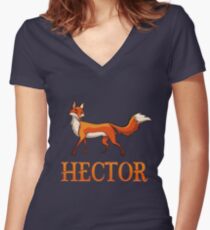 Hector Fox Women's Fitted V-Neck T-Shirt