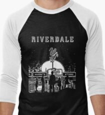 Riverdale Black And White Pop’s Chock’lit Shoppe Men's Baseball ¾ T-Shirt