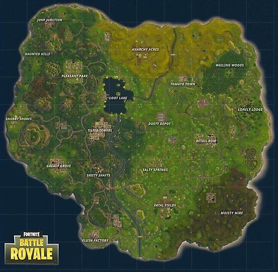 Resultado de imaxes para fortnite mapa battle royale