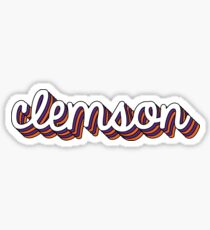 Clemson Retro Sticker