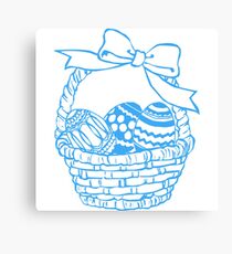 Easter egg basket Canvas Print
