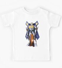 10th Doctor with Robot Phone booth Kids Tee