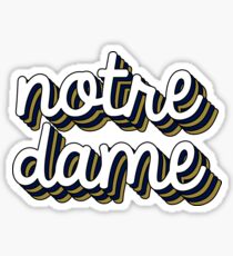 Notre Dame (Stacked) Retro Sticker