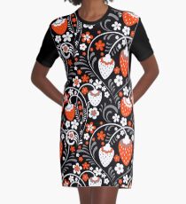 Ornament in Khokhloma Russian style Graphic T-Shirt Dress