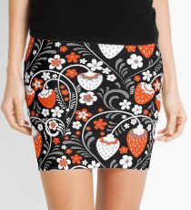 Ornament in Khokhloma Russian style Mini Skirt
