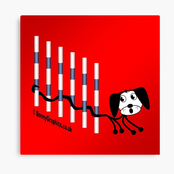 Agility dog - weave Canvas Print