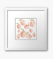 Lots of Watercolor Peaches Framed Print