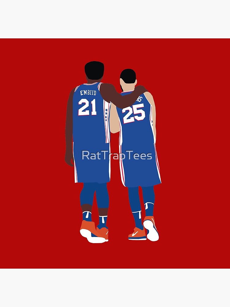 Ben Simmons and Joel Embiid by RatTrapTees