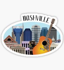 Nashville Skyline Illustration Sticker