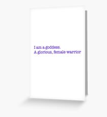 I am a goddess parks and rec Greeting Card