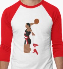 Clyde Drexler Dunk Baseball ¾ Sleeve T-Shirt