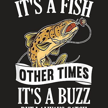 Men'S Fishing Humor Tee, Fish Buzz Graphic T-Shirt