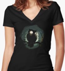 NIGHT OWL Women's Fitted V-Neck T-Shirt