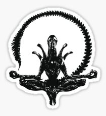 Alien Meditation Sticker