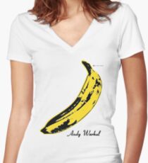 Andy Warhol Banana Velvet Underground Women's Fitted V-Neck T-Shirt