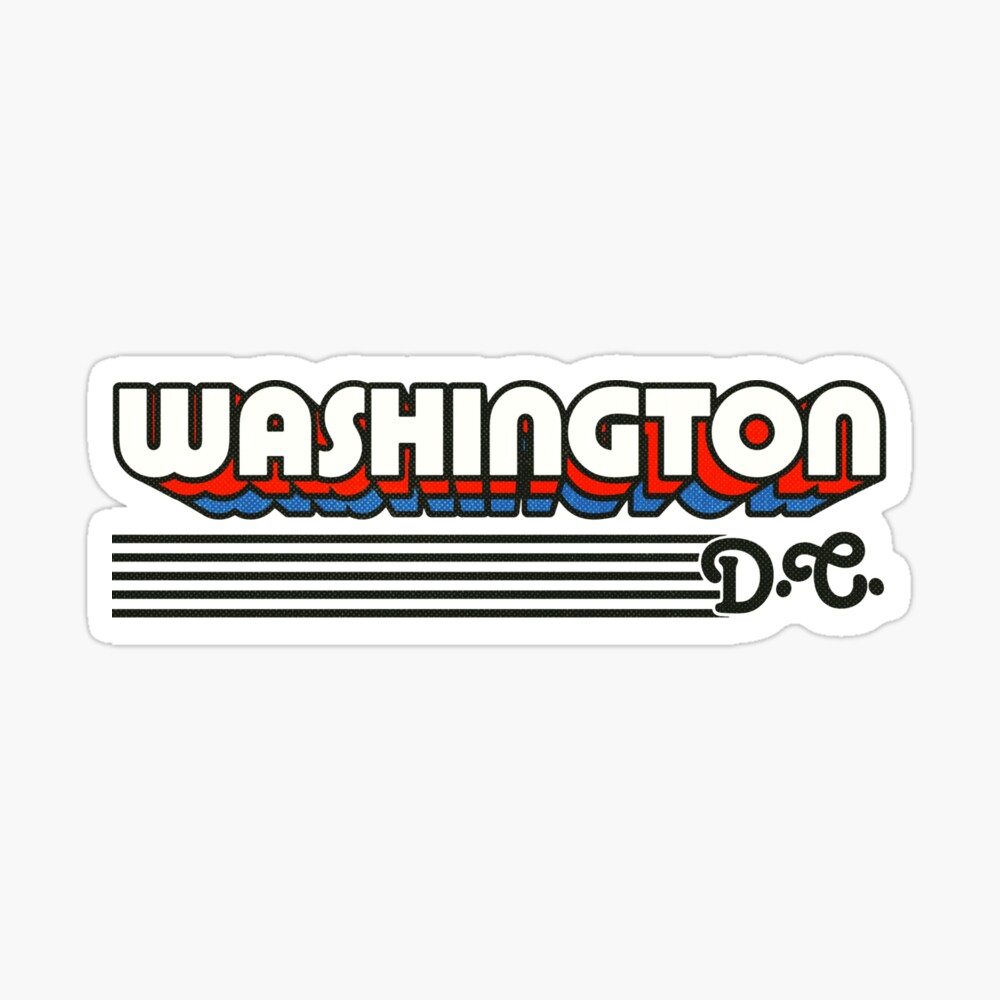 Washington, DC | Retro Stripes Sticker