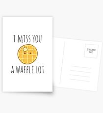 I Miss You A Waffle Lot Postcards