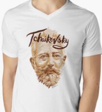 Tchaikovsky - classical music composer Men's V-Neck T-Shirt