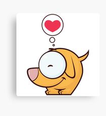 Love For Dog Canvas Print