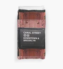Street, City, Buildings, Photo, Day, Trees, New York, Manhattan, Brooklyn Duvet Cover