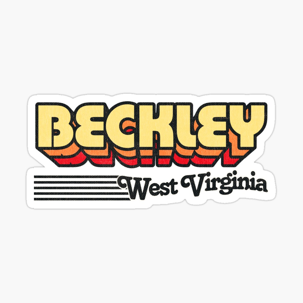 Beckley, West Virginia | Retro Stripes Sticker