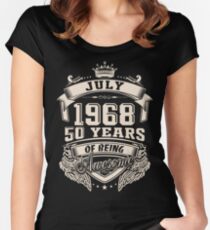 Born in July 1968 - 50 years of being awesome Women's Fitted Scoop T-Shirt
