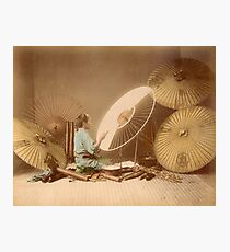 The umbrella maker, 1870s Photographic Print