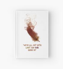 HP quote - Phoenix Fawkes - "We've all got both light and dark inside us" Hardcover Journal