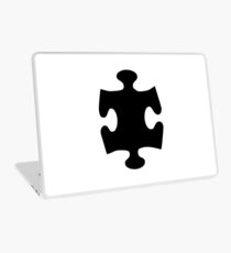 Black puzzle piece Laptop Skin
