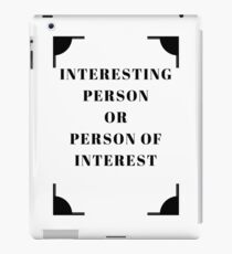 Interesting Person or Not iPad Case/Skin