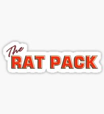 The Rat Pack, Singers, Music, Crooners, Frank Sinatra, Sammy Davis, Dean Martin. on White Sticker