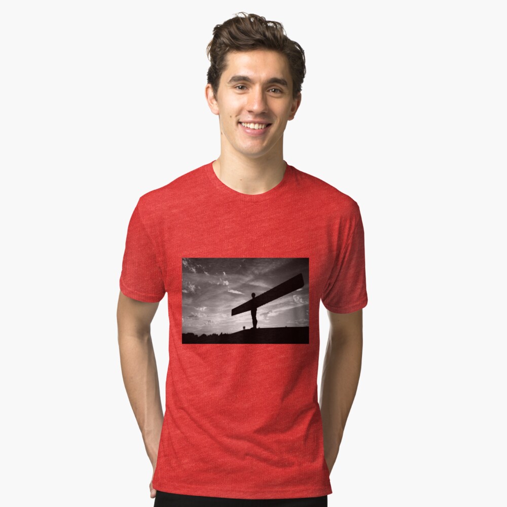 Angel Of The North, Newcastle-Gateshead Tri-blend T-Shirt