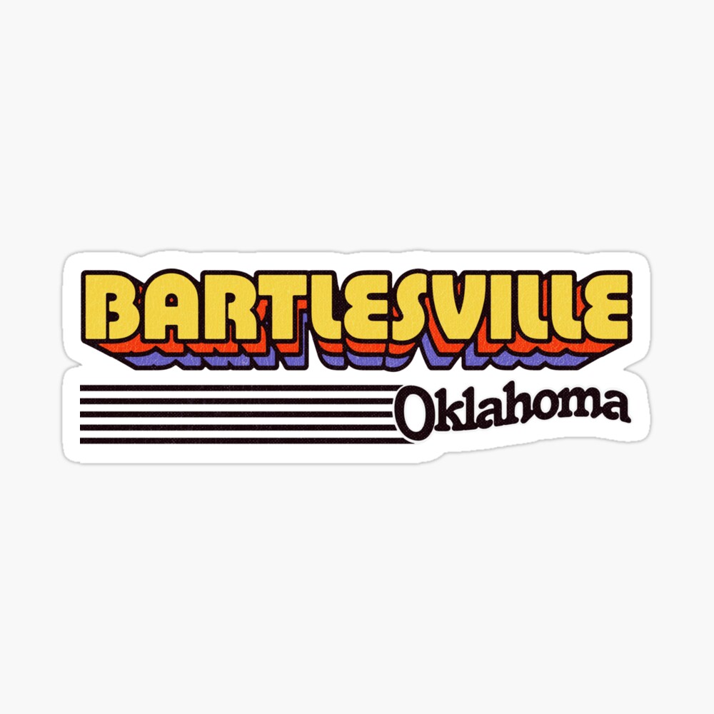 Bartlesville, Oklahoma | Retro Stripes Sticker