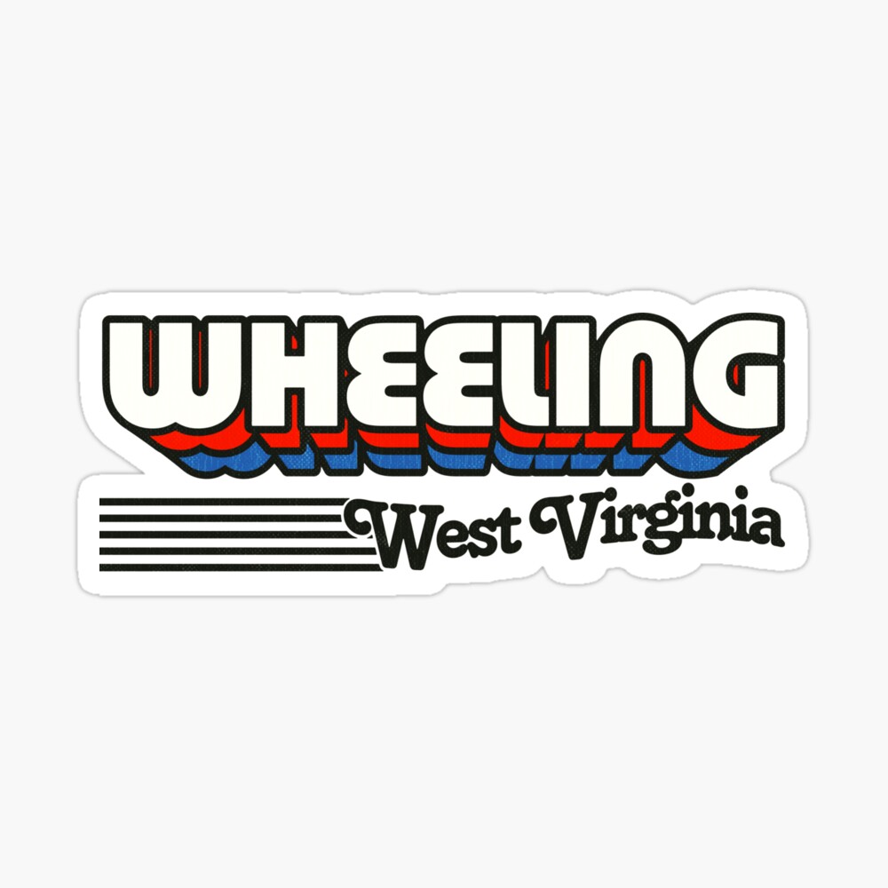 Wheeling, West Virginia | Retro Stripes Sticker