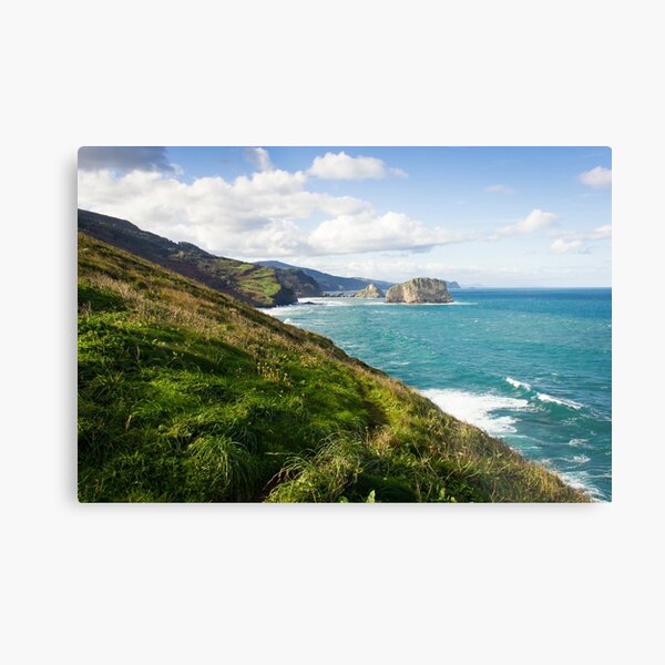 Basque Country coast landscape Metal Print