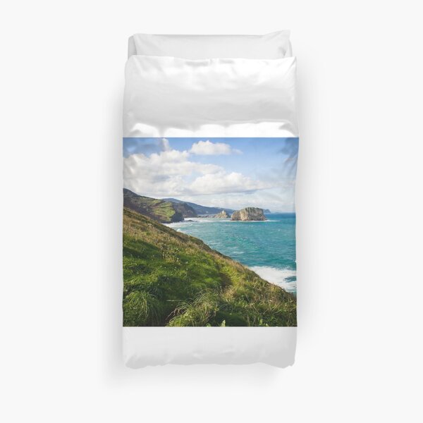 Basque Country coast landscape Duvet Cover