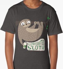 Caffeinated Sloth Long T-Shirt